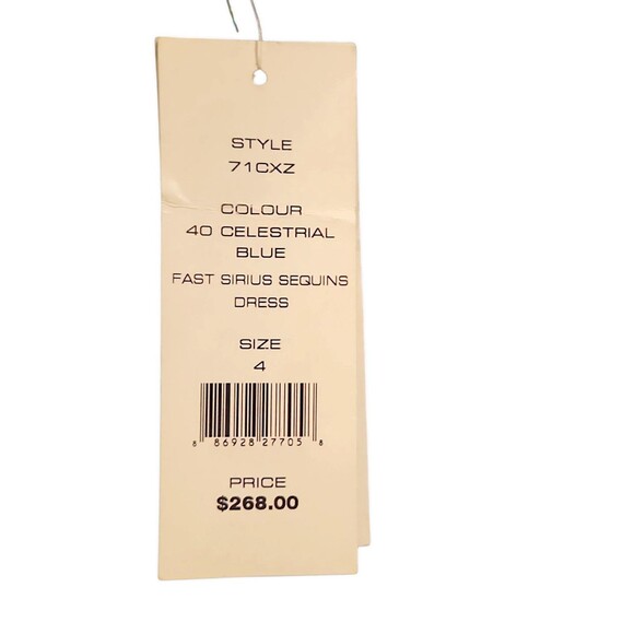 French Connection Celestial Blue Sirius Sequins Cocktail Dress Size 4 MSRP $268 - Picture 4 of 6